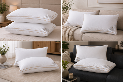 Luxury Box Pillows – Pair | Extra Filled Soft & Supportive