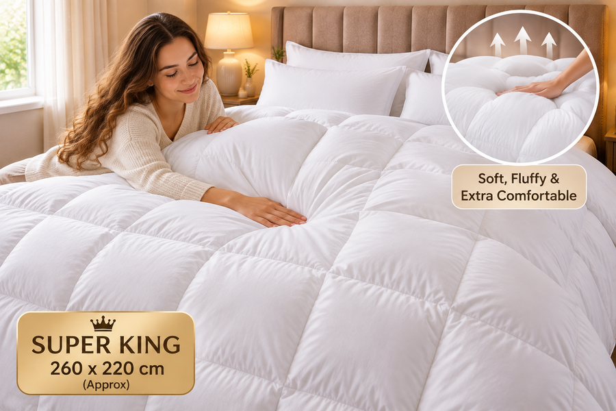 Luxury Super King Duvet – Soft, Fluffy & Extra Comfortable